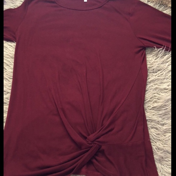 Burgundy long sleeve top - Picture 1 of 3